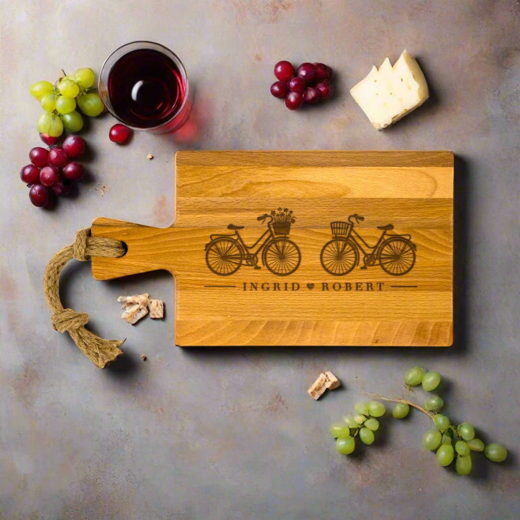 Personalized Cutting Board Bicycle Theme 34.5cm