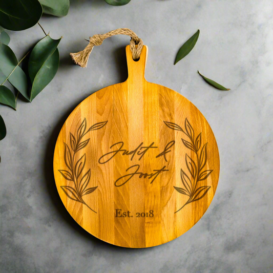 Personalized Cutting Board Round 35 cm