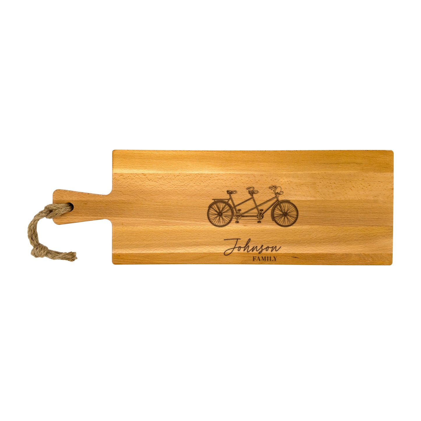 Bicycle Themed Personalized Cutting Board 59cm horizontal