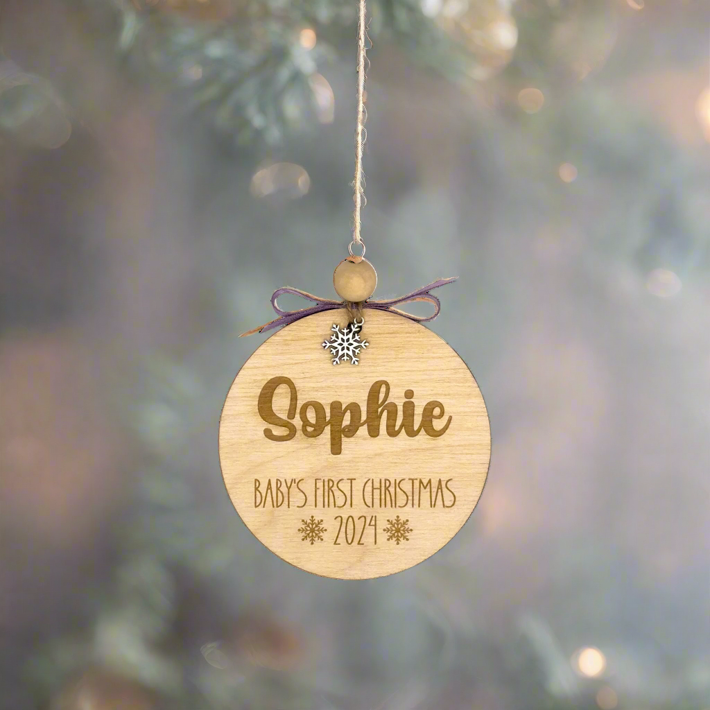 Custom Baby's First Christmas Ornament