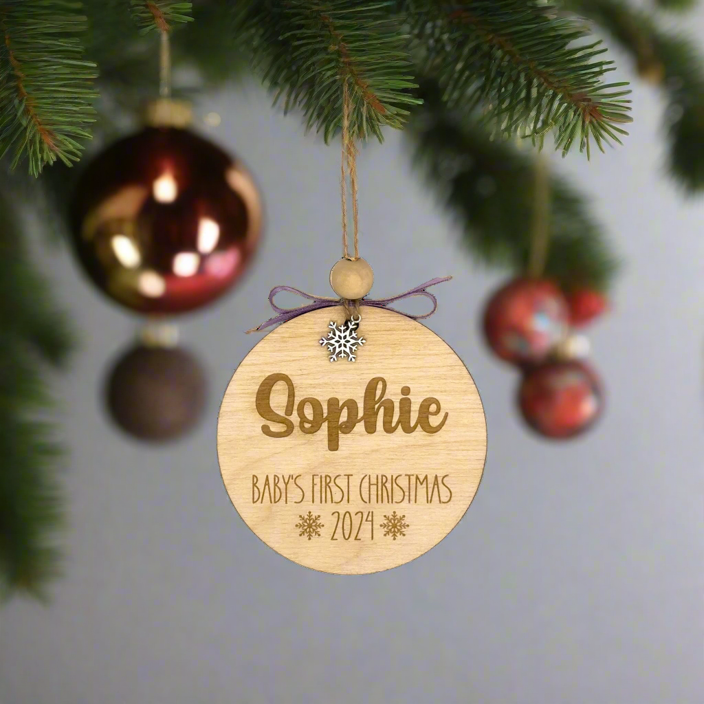 Custom Baby's First Christmas Ornament