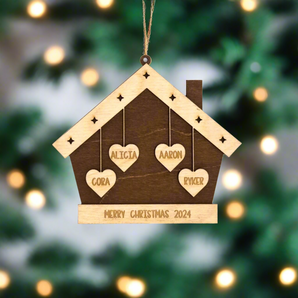 Custom Family Christmas Ornament