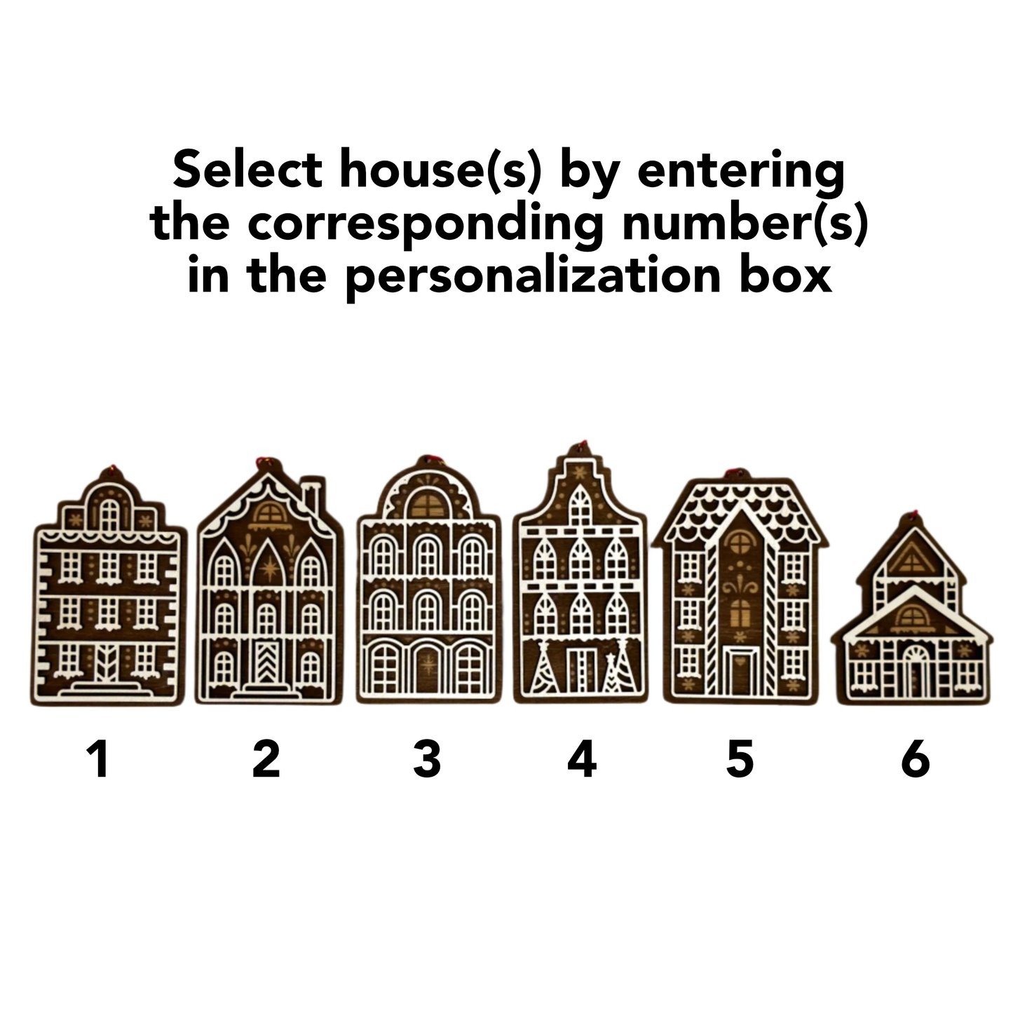 Gingerbread Amsterdam Canal House Wooden Ornaments