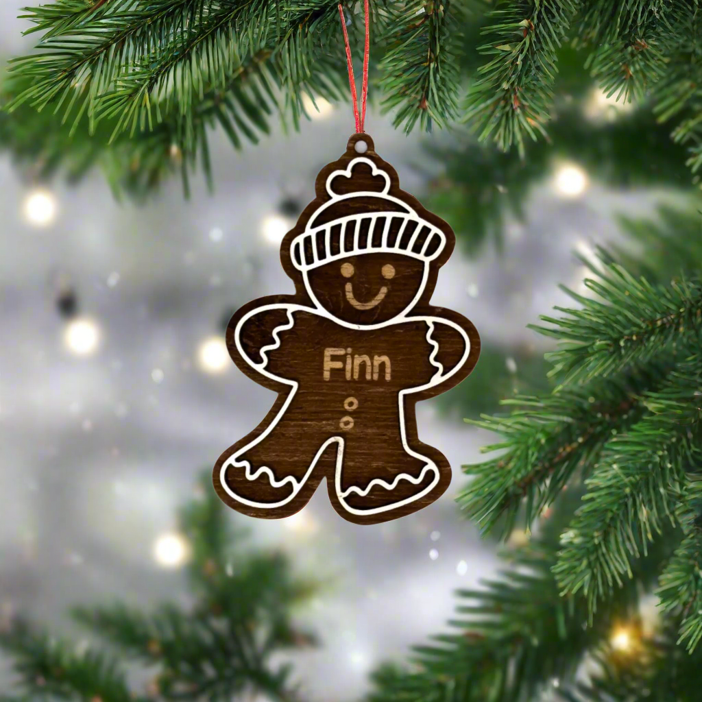 Personalized Gingerbread Christmas Ornament for Kids