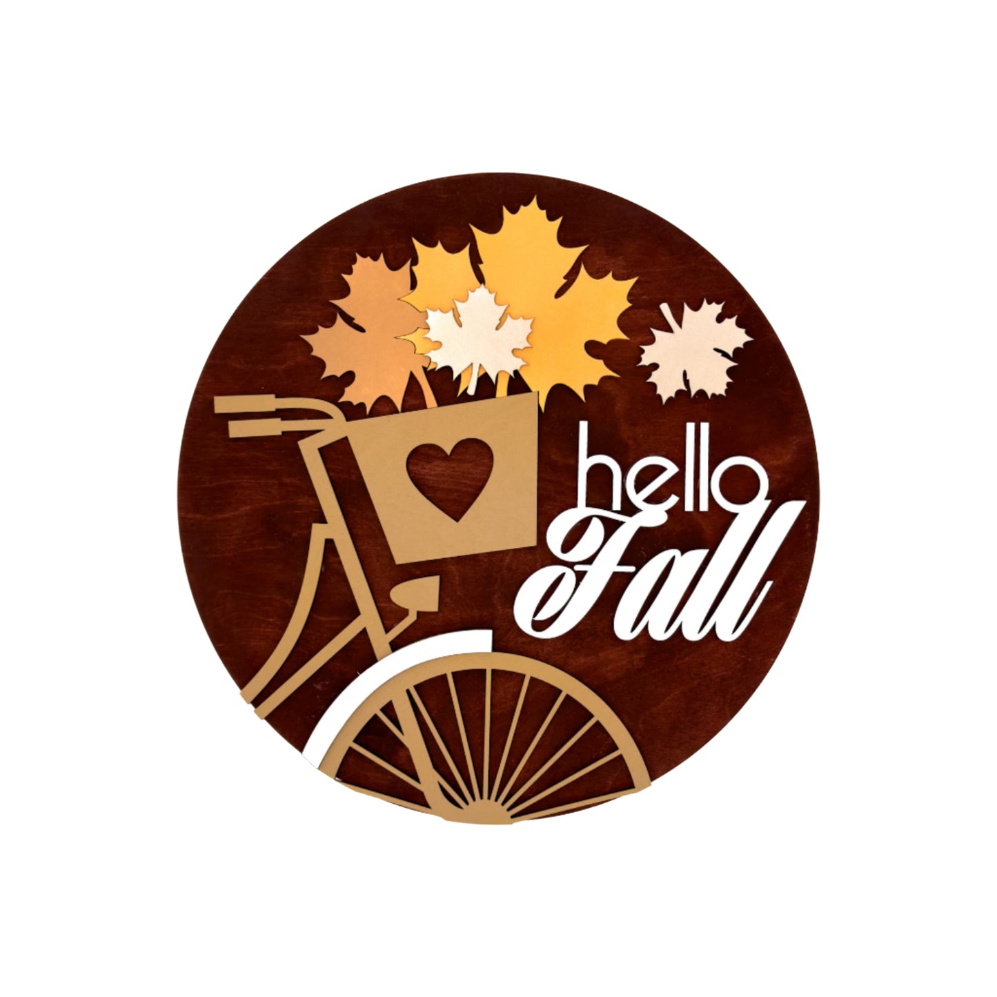 Hello Fall Houten 3D Deurhanger