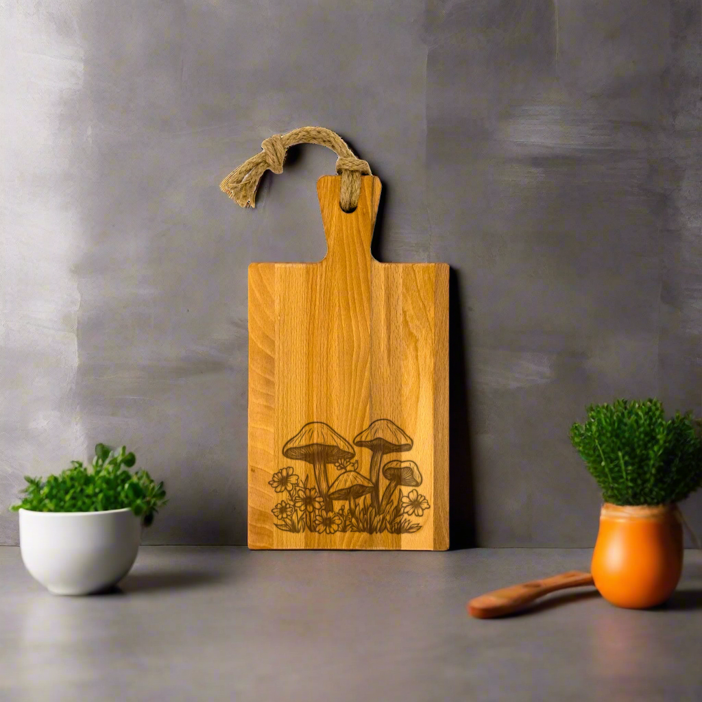 Mushroom Themed Charcuterie Cutting Board 34.5cm