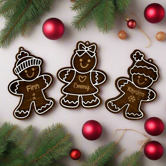 Personalized Gingerbread Christmas Ornament for Kids