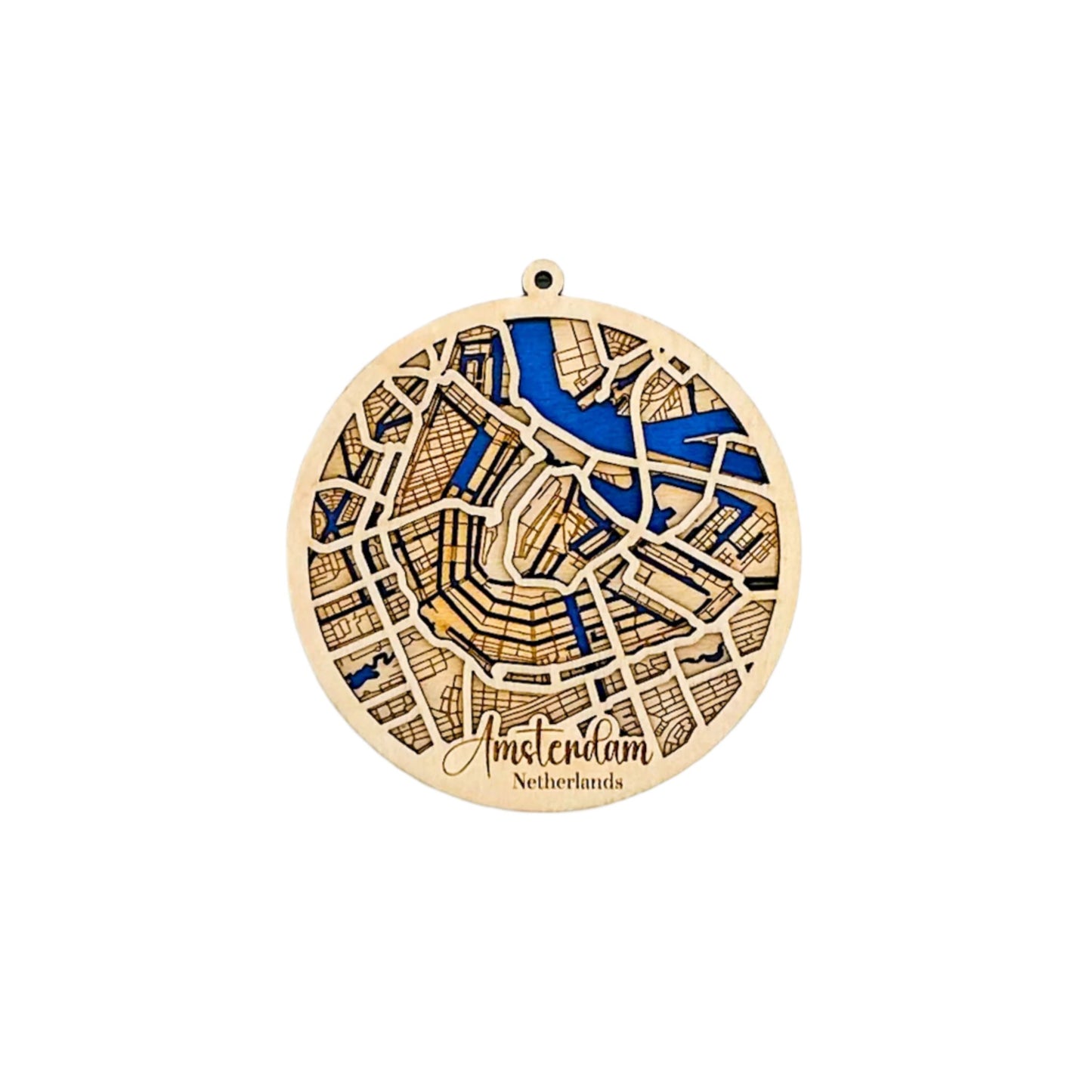 3D Amsterdam Map Ornament